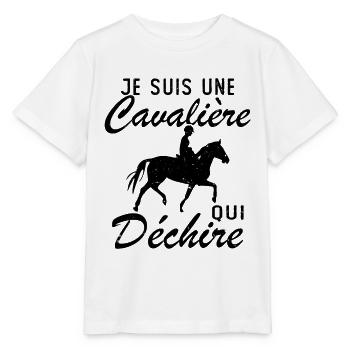 Ich bin ein Reiter, der Geschenke zerreißt - Stanley/Stella Kinder T-Shirt MINI CREATOR  - Weiß - Vorne - Maike (125cm)