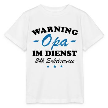 Opa im Dienst Geschenkidee - Stanley/Stella Kinder T-Shirt MINI CREATOR  - Weiß - Vorne - Maike (125cm)