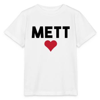 Mett Fleischher Amoureux du Mettigel et de la viande - T-shirt bio MINI CREATOR Stanley/Stella Enfant - blanc - Devant - Maike (125cm)