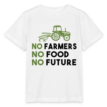 Farmer's Demo No Farmers No Food No Future Farmer - Stanley/Stella MINI CREATOR Kids’ T-Shirt - white - Front - Maike (125cm)