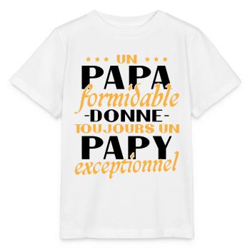 A Terrific Dad - Exceptional Grandpa Gift - Stanley/Stella MINI CREATOR Kids’ T-Shirt - white - Front - Maike (125cm)