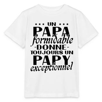 A Terrific Dad Grandpa Exceptional Gift - Stanley/Stella MINI CREATOR Kids’ T-Shirt - white - Front - Maike (125cm)