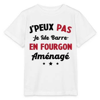 J'peux pas j me barre en fourgon aménagé - T-shirt bio MINI CREATOR Stanley/Stella Enfant - blanc - Devant - Maike (125cm)