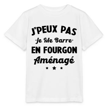 J'peux pas j me barre en fourgon aménagé - T-shirt bio MINI CREATOR Stanley/Stella Enfant - blanc - Devant - Maike (125cm)