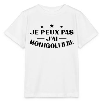 Ich kann keinen Heißluftballon haben - Stanley/Stella Kinder T-Shirt MINI CREATOR  - Weiß - Vorne - Maike (125cm)