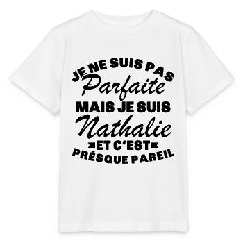 Nicht perfekt, aber ich bin Nathalie - Stanley/Stella Kinder T-Shirt MINI CREATOR  - Weiß - Vorne - Maike (125cm)