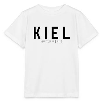Kiel Ma ville - T-shirt bio MINI CREATOR Stanley/Stella Enfant - blanc - Devant - Maike (125cm)