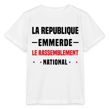Die Republik fickt den Rassemblement National - Stanley/Stella Kinder T-Shirt MINI CREATOR  - Weiß - Vorne - Maike (125cm)