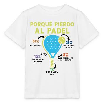 Why I Lose Padel Sportsman Sportsmen - Stanley/Stella MINI CREATOR Kids’ T-Shirt - white - Front - Maike (125cm)