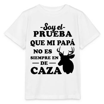 Preuve que mon père ne chasse pas toujours - T-shirt bio MINI CREATOR Stanley/Stella Enfant - blanc - Devant - Maike (125cm)