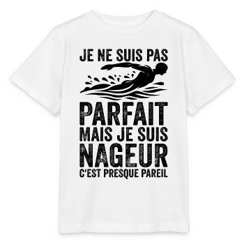 Swimmer - I'm not perfect I'm a swimmer - Stanley/Stella MINI CREATOR Kids’ T-Shirt - white - Front - Maike (125cm)