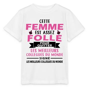 Mad Woman verlässt Kollegen - Stanley/Stella Kinder T-Shirt MINI CREATOR  - Weiß - Vorne - Maike (125cm)