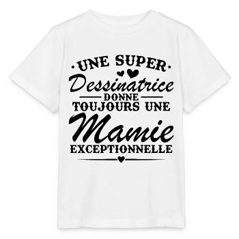 Cartoonist always gives exceptional granny - Stanley/Stella MINI CREATOR Kids’ T-Shirt - white - Front - Maike (125cm)