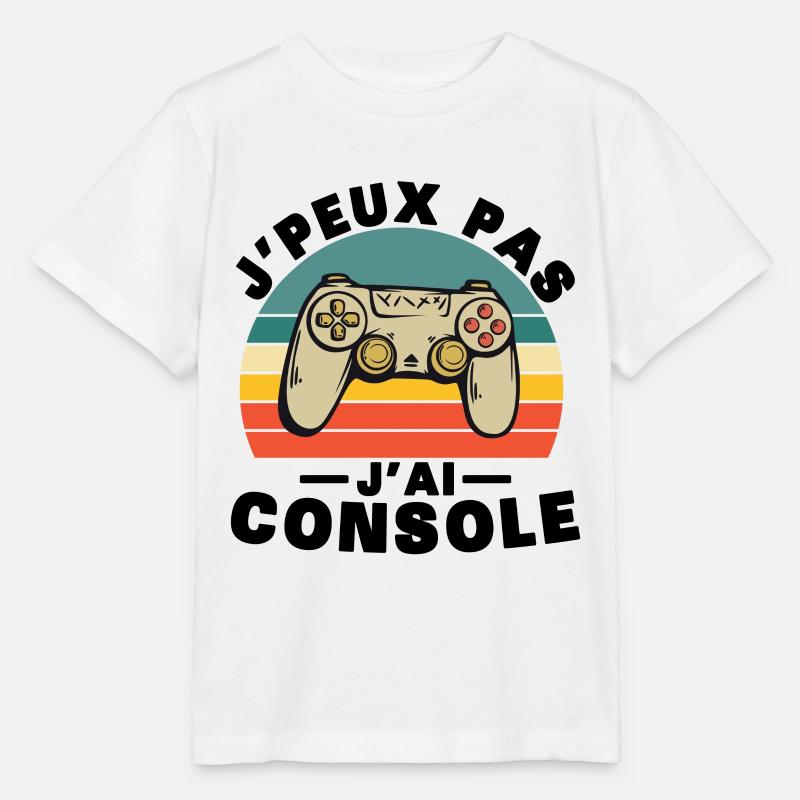 Je Peux Pas J'ai Console Humour Cadeau - T-shirt bio MINI CREATOR Stanley/Stella Enfant - blanc