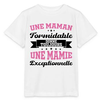 Gift for Grandma - An Exceptional Granny - Stanley/Stella MINI CREATOR Kids’ T-Shirt - white - Front - Maike (125cm)