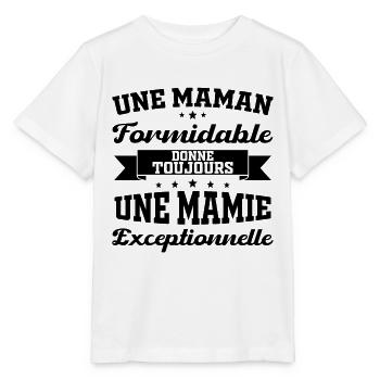 Gift for Grandma - An Exceptional Granny - Stanley/Stella MINI CREATOR Kids’ T-Shirt - white - Front - Maike (125cm)