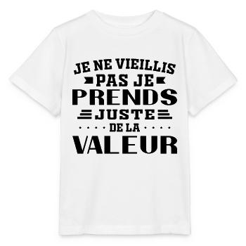 Ich werde nicht alt, ich steigere nur meinen Wert - Stanley/Stella Kinder T-Shirt MINI CREATOR  - Weiß - Vorne - Maike (125cm)