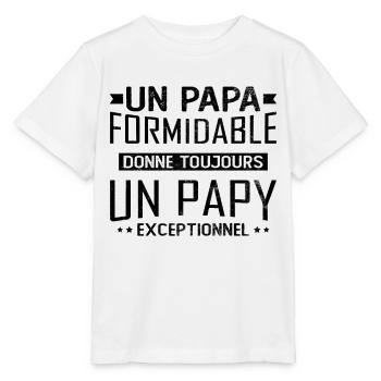 A great dad gives an exceptional grandpa - Stanley/Stella MINI CREATOR Kids’ T-Shirt - white - Front - Maike (125cm)