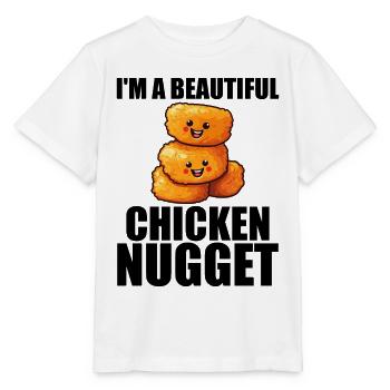 Niedliches Chicken Nugget für Frauen Chicken Nugget Liebhaber - Stanley/Stella Kinder T-Shirt MINI CREATOR  - Weiß - Vorne - Maike (125cm)
