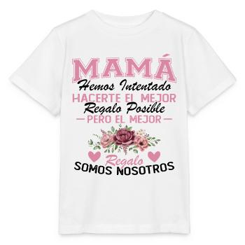 Maman, mais le meilleur cadeau, c’est nous - T-shirt bio MINI CREATOR Stanley/Stella Enfant - blanc - Devant - Maike (125cm)