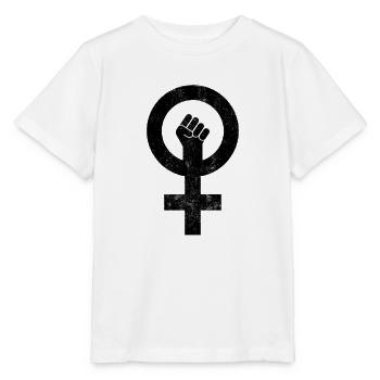 Feminismus Symbol Frauenrechte Mädchen - Stanley/Stella Kinder T-Shirt MINI CREATOR  - Weiß - Vorne - Maike (125cm)
