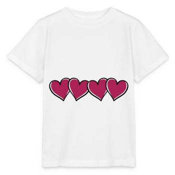 Symbole Hearts - T-shirt bio MINI CREATOR Stanley/Stella Enfant - blanc - Devant - Maike (125cm)