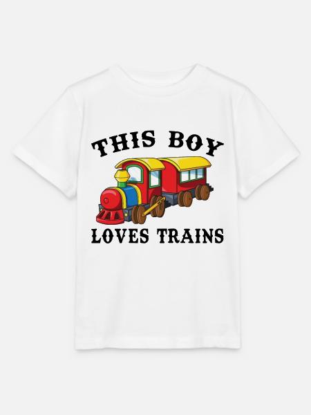 Dieser Junge liebt Züge - Stanley/Stella Kinder T-Shirt MINI CREATOR  - Weiß