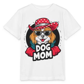 Süßer Hund mit Hut und Sonnenbrille Hundeliebhaber - Stanley/Stella Kinder T-Shirt MINI CREATOR  - Weiß - Vorne - Maike (125cm)