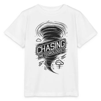 Tornade Twister Chasseur Météorologue - T-shirt bio MINI CREATOR Stanley/Stella Enfant - blanc - Devant - Maike (125cm)
