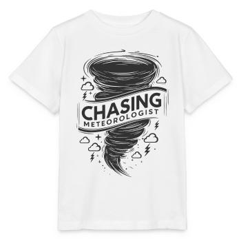 Tornado Twister Chasing Meteorologist - Stanley/Stella MINI CREATOR Kids’ T-Shirt - white - Front - Maike (125cm)