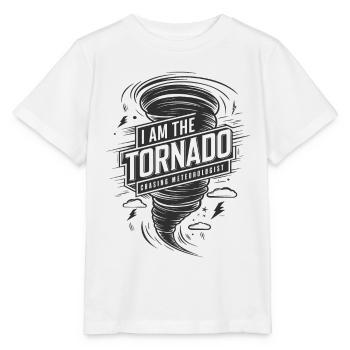 Je suis l’amateur de tornades, de tornades, de tornades, d’ouragans - T-shirt bio MINI CREATOR Stanley/Stella Enfant - blanc - Devant - Maike (125cm)