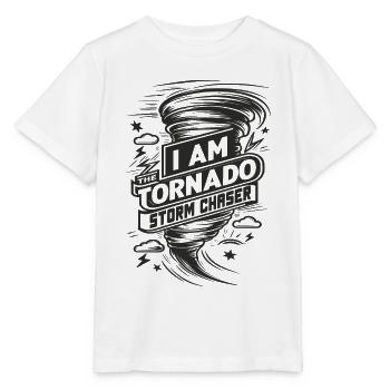 Je suis l’amoureux des ouragans Tornado Twister - T-shirt bio MINI CREATOR Stanley/Stella Enfant - blanc - Devant - Maike (125cm)