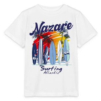 Nazare Portugal Atlantic Surfer Surfing - Stanley/Stella MINI CREATOR Kids’ T-Shirt - white - Front - Maike (125cm)