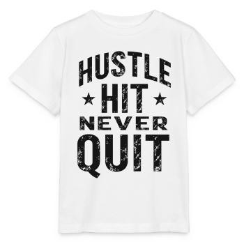Hustle Hit Never Quit Athlete Fitness - T-shirt bio MINI CREATOR Stanley/Stella Enfant - blanc - Devant - Maike (125cm)