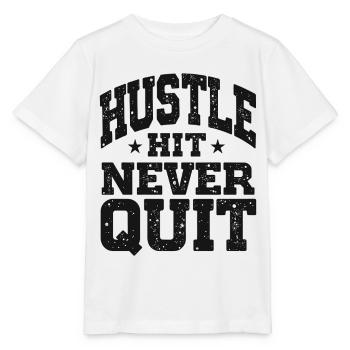 Hustle Hit Never Quit Athlete Fitness - T-shirt bio MINI CREATOR Stanley/Stella Enfant - blanc - Devant - Maike (125cm)