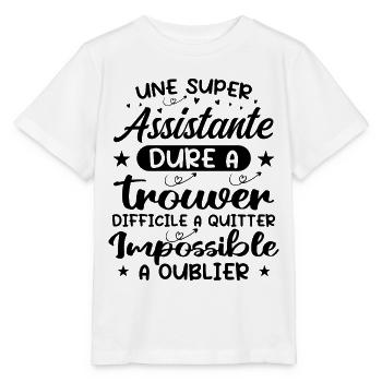 A Super Assistant - Assistant Gift - Stanley/Stella MINI CREATOR Kids’ T-Shirt - white - Front - Maike (125cm)