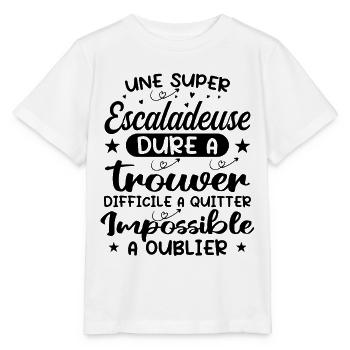 A Super Climber - Climber Gift - Stanley/Stella MINI CREATOR Kids’ T-Shirt - white - Front - Maike (125cm)
