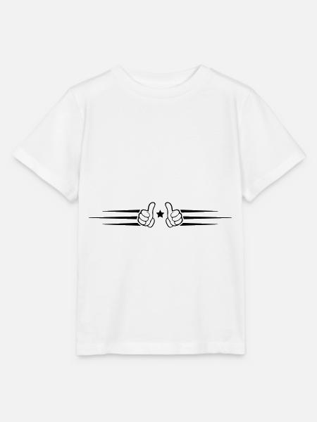 daumen hand best - Stanley/Stella Kinder T-Shirt MINI CREATOR  - Weiß