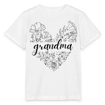 Grandma. Grandma gift - Stanley/Stella MINI CREATOR Kids’ T-Shirt - white - Front - Maike (125cm)