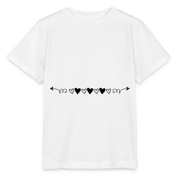 herz strich - Stanley/Stella Kinder T-Shirt MINI CREATOR  - Weiß - Vorne - Maike (125cm)