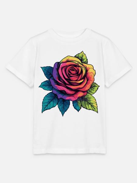 Rose Blume - Stanley/Stella Kinder T-Shirt MINI CREATOR  - Weiß