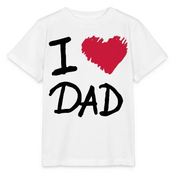 I Love My Dad - Stanley/Stella Kinder T-Shirt MINI CREATOR  - Weiß - Vorne - Maike (125cm)