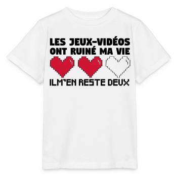 Les Jeux-Vidéos ont ruiné ma vie. - T-shirt bio MINI CREATOR Stanley/Stella Enfant - blanc - Devant - Maike (125cm)