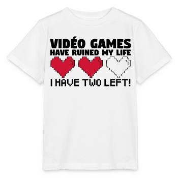 Les Jeux-Vidéos ont ruiné ma vie. - T-shirt bio MINI CREATOR Stanley/Stella Enfant - blanc - Devant - Maike (125cm)