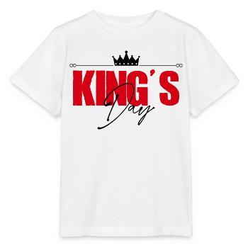 KING'S Day. fête des rois. Roi pour un jour. - T-shirt bio MINI CREATOR Stanley/Stella Enfant - blanc - Devant - Maike (125cm)