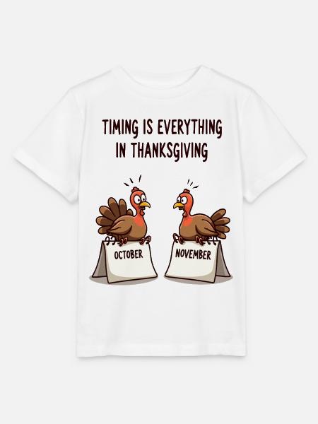 Thanksgiving Timing - Stanley/Stella Kinder T-Shirt MINI CREATOR  - Weiß