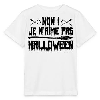 Anti halloween humour Je n'aime pas Halloween - T-shirt bio MINI CREATOR Stanley/Stella Enfant - blanc - Devant - Maike (125cm)