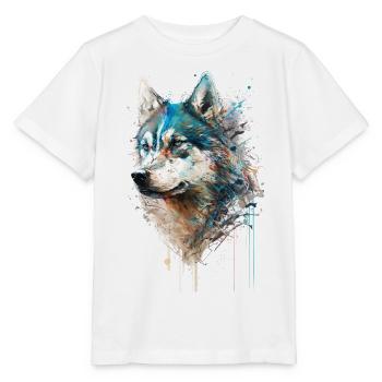 Husky sibérien 01 - T-shirt bio MINI CREATOR Stanley/Stella Enfant - blanc - Devant - Maike (125cm)