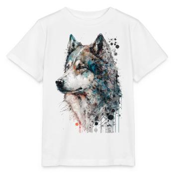 Husky sibérien 03 - T-shirt bio MINI CREATOR Stanley/Stella Enfant - blanc - Devant - Maike (125cm)
