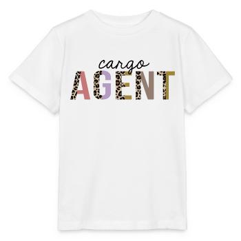 Agent de fret imprimé léopard drôle - T-shirt bio MINI CREATOR Stanley/Stella Enfant - blanc - Devant - Maike (125cm)